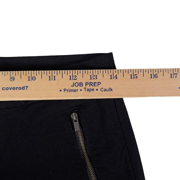 Banana Republic Sloan Fit Straight Leg Pants Womens Size 2 Stretch Zip Leg Black - Picture 9 of 12